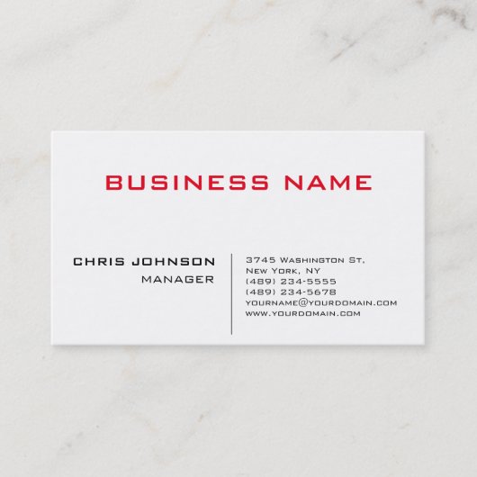 Zwart rood wit, uniek grafisch beheerprogramma Vis Visitekaartje (Voorkant)