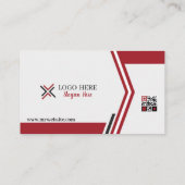 Zwart, Rood & Wit Visitekaartjes 13 Verpakking van (Achterkant)