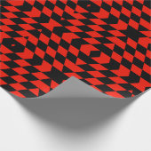 Zwart-rood-witpapier Cadeaupapier (Hoek)