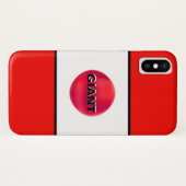 Zwart Rood Witte Strepen Case-Mate iPhone Case (Achterkant (horizontaal))