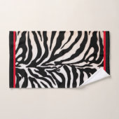 Zwart & Rood Zebra Print Handdoek Set (Handdoek)