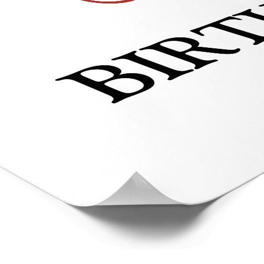 Zwart Rood Zoet 16 Verjaardag Custom 18x24 Poster (Hoek)