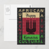Zwart rood zwart AFRoCA Afro Africa Zwart erfgoed Briefkaart (Voorkant / Achterkant)