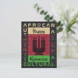 Zwart rood zwart AFRoCA Afro Africa Zwart erfgoed Briefkaart