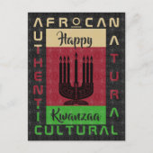 Zwart rood zwart AFRoCA Afro Africa Zwart erfgoed Briefkaart (Voorkant)