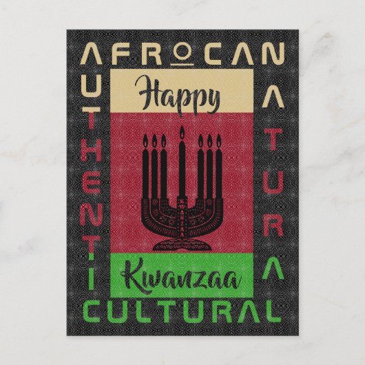Zwart rood zwart AFRoCA Afro Africa Zwart erfgoed Briefkaart (Voorkant)