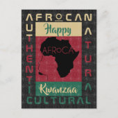 Zwart rood zwart AFRoCA Afro Africa Zwart erfgoed Briefkaart (Voorkant)
