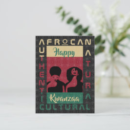 Zwart rood zwart AFRoCA Afro Africa Zwart erfgoed Briefkaart