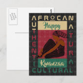 Zwart rood zwart AFRoCA Afro Africa Zwart erfgoed Briefkaart (Voorkant / Achterkant)
