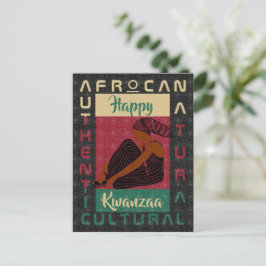 Zwart rood zwart AFRoCA Afro Africa Zwart erfgoed Briefkaart