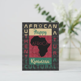 Zwart rood zwart AFRoCA Afro Africa Zwart erfgoed Briefkaart