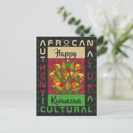 Zwart rood zwart AFRoCA Afro Africa Zwart erfgoed Briefkaart