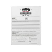 Zwart roofvoorstel notitieblok (Linkerzijde)