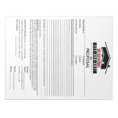 Zwart roofvoorstel notitieblok (Voorkant)