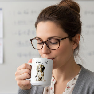 Zwart/Rooibruin op Witte 'Liefje van de Leraar' Be Koffiemok
