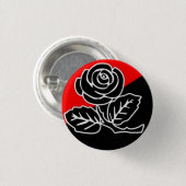 Zwart Roos anarchistische pit Ronde Button 3,2 Cm (Voorkant /achterkant)