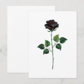 Zwart roos bedankkaart (Voorkant / Achterkant)