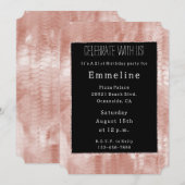 Zwart Roos Blush Pink Snake Kaart (Voorkant / Achterkant)