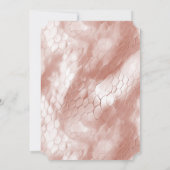 Zwart Roos Blush Roze Snake Skin Kaart (Achterkant)