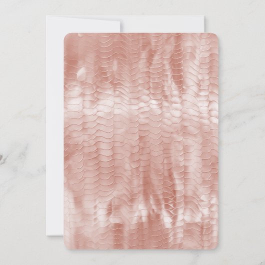 Zwart Roos Blush Roze Wit Shell Kaart (Achterkant)