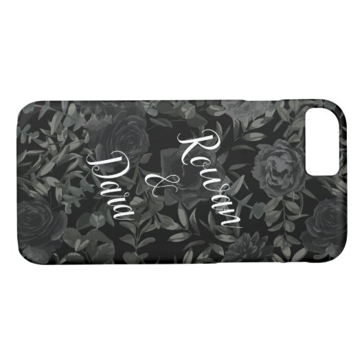 Zwart Roos Bruiloft Gotisch Case-Mate iPhone Case (Achterkant (Horizontaal))