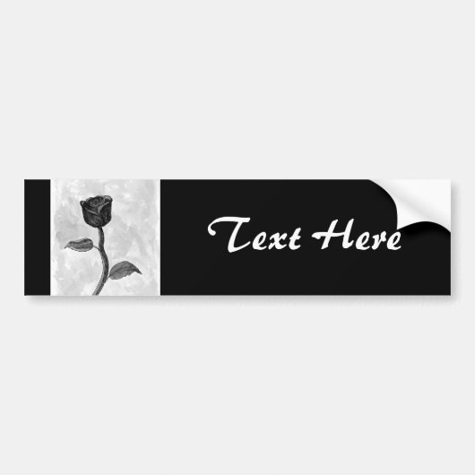 Zwart Roos. Bumpersticker (Voorkant)