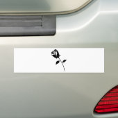 Zwart Roos Bumpersticker (Op auto)