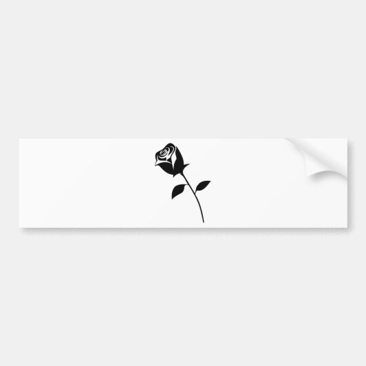 Zwart Roos Bumpersticker (Voorkant)