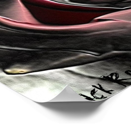 Zwart Roos Canvas Poster afdrukken (Hoek)