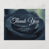 Zwart Roos Dark Gothic Flower Foto Dank u Briefkaart (Voorkant)