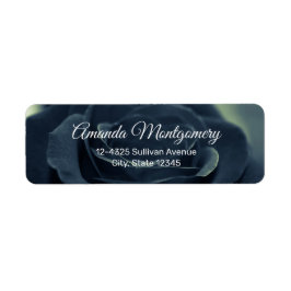 Zwart Roos Dark Gothic Flower Foto Etiket