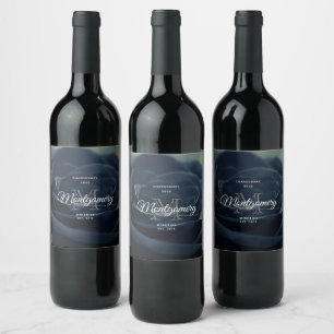 Zwart Roos Dark Gothic Flower Photo Wine Making Wijn Etiket