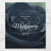 Zwart Roos Dark Gothic Flower Photo Wine Making Wijn Etiket (Enkel label)