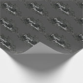 Zwart Roos Dark Gothic Graduation Party Grijs Cadeaupapier (Hoek)