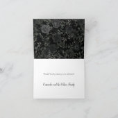 Zwart Roos Dark Gothic Graduation Party Maroon Bedankkaart (Binnen)