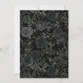 Zwart Roos Dark Gothic Graduation Party Paarse Kaart (Achterkant)