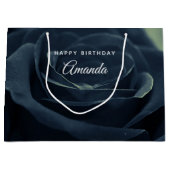 Zwart Roos Donker Gotisch Bloem Foto Verjaardag Groot Cadeauzakje (Voorkant)
