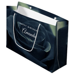 Zwart Roos Donker Gotisch Bloem Foto Verjaardag Groot Cadeauzakje