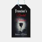 Zwart Roos Donker Vrijgezellenfeest Cadeau Label Cadeaulabel (Voorkant)