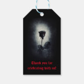 Zwart Roos Donker Vrijgezellenfeest Cadeau Label Cadeaulabel (Achterkant)