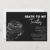 Zwart Roos "Dood aan mijn 20s" 30e Verjaardag Kaart (Voorkant)