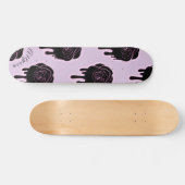 Zwart Roos druppelaar & meisjesnaam Roze meisje Persoonlijk Skateboard (Horizontaal)