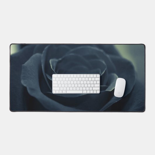 Zwart Roos Flower Dark Gothic Vibe Bureaumat (Keyboard & Muis)