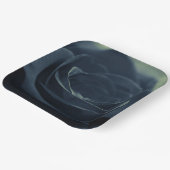 Zwart Roos Flower Dark Gothic Vibe Papieren Bordje (Gebogen)