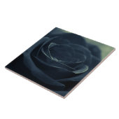 Zwart Roos Flower Dark Gothic Vibe Tegeltje (Zijkant)