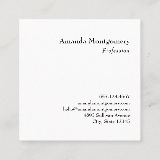 Zwart Roos Flower Dark Gothic Vibe Vierkante Visitekaartje (Achterkant)