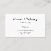 Zwart Roos Flower Dark Gothic Vibe Visitekaartje (Achterkant)