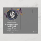 Zwart Roos foto Opslaan Onze Datum Briefkaart (Achterkant)