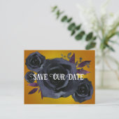 Zwart Roos foto Opslaan Onze Datum Briefkaart (Staand voorkant)