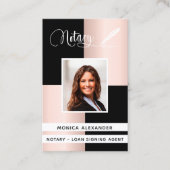 Zwart roos foto QR code lening ondertekenaar Visitekaartje (Voorkant)